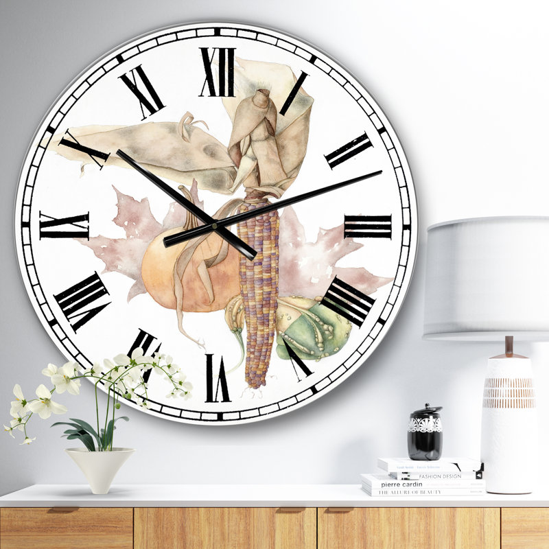 Autumn Medley - Large Farmhouse Wall Clock, Small