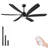 64" Modern Industrial Ceiling Fan With Light, 6 Abs Blades, Quiet Dc Motor, Perfect For Indoor/outdoor Use In Patio, Gazebo, Garage-51754822-51754823