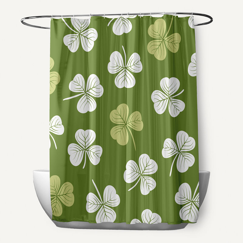 Rideau de douche simple Clairemarie, Vert foncé