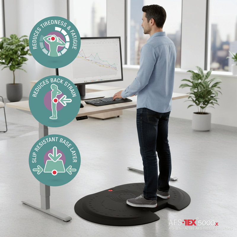 AFS-TEX® 5000X Black Active Anti-Fatigue Mat