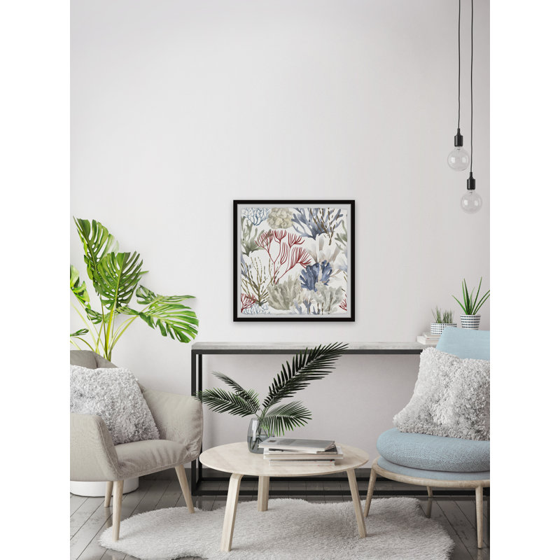 Underwater Meadows - Single Picture Frame Print, 45cm H x 45cm W x 3.81cm D