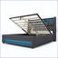 Lit plateforme tapissier avec rangement hydraulique, DEL et station de charge-129196760-129196763