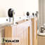 Brushed Nickel Top Mount T-Shape Design Non-Bypass Single Track Two Door Hardware Kit (Door Not Included)-36324634