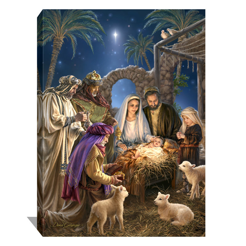 Art mural sur toile La Nativité, H 24 po x l 18 po x p 1 po