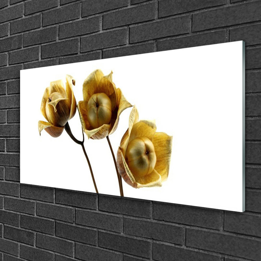 Flowers Floral - Unframed Photograph on Glass