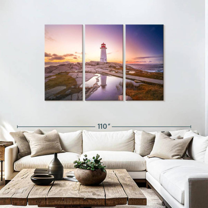 Aletra Peggys Point Lighthouse Sunset, 48" H x 74" W