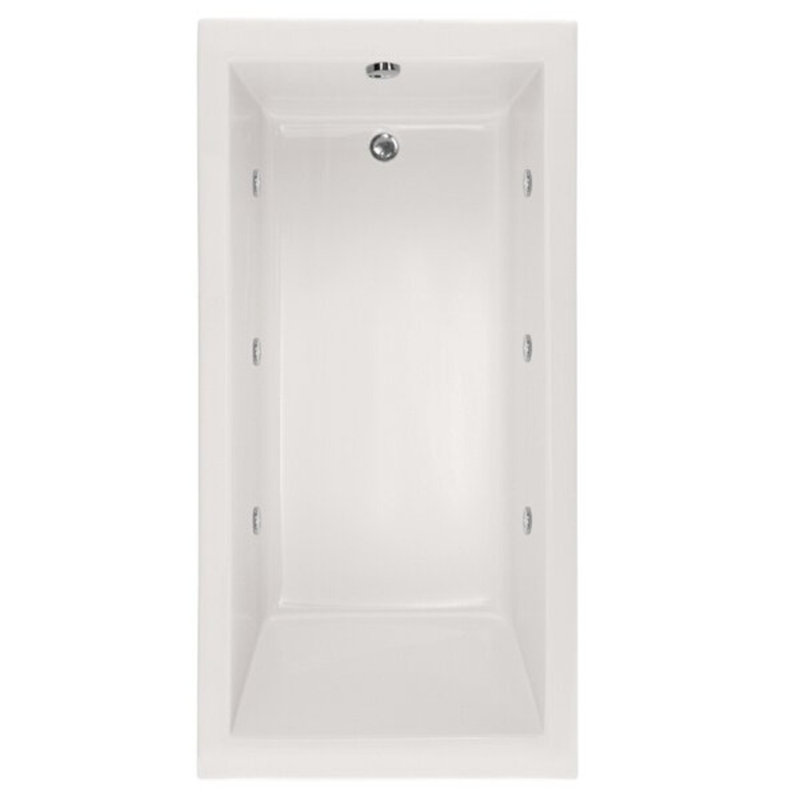 Lacey 72'' x 32'' Acrylic Bathtub, White, Satin Chrome