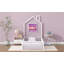 Lit plateforme simple en métal sans sommier et garde-corps robuste-273819960
