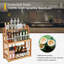 Freestanding Bamboo Spice Rack with Adjustable Racks