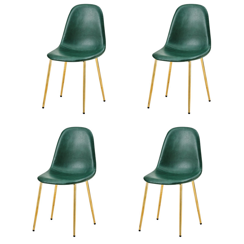 Chaise d'appoint rembourrée en vert