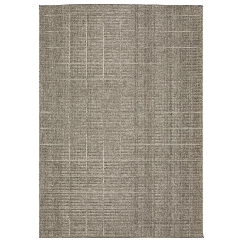 Tapis performance gris / gris clair Corraline Gridwork, Rectangle 7 pi 10 po x 10 pi