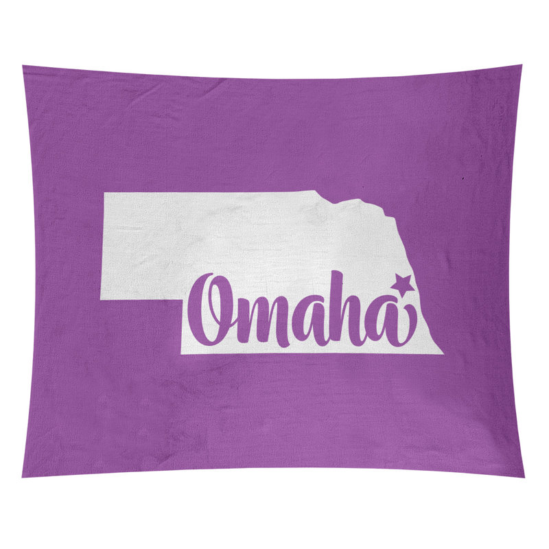Tapisserie Omaha Nebraska, H 68 po x l 80 po, Violet