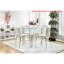 Chaises de salle à manger à hauteur de comptoir de couleur blanche avec pieds - 2 supports modernes