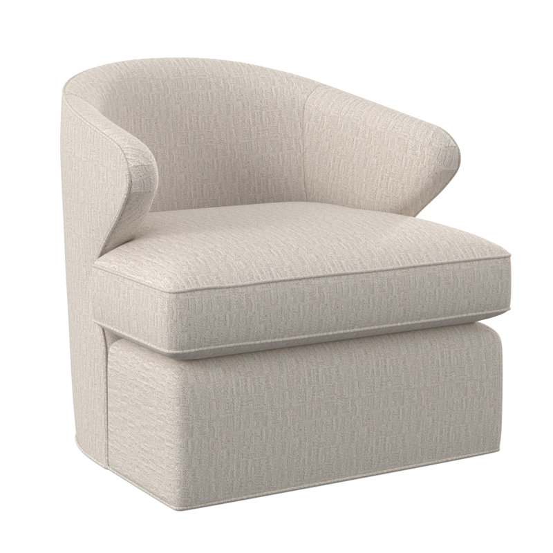 Fauteuil pivotant Scoop, Viscose brume blanche