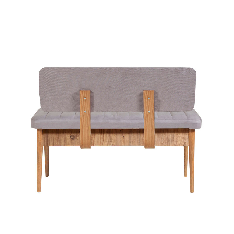 Banc rembourré Helle, Brun / gris