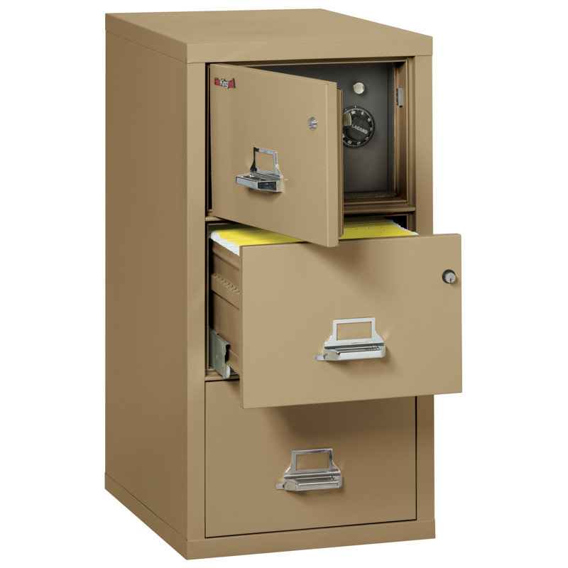 Legal 20.8125'' Wide 3 -Drawer Steel File Cabinet, Sand, Parchment