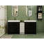 Meuble-lavabo autoportant avec lavabo en résine et armoires de rangement, avec porte à fermeture douce, ensemble KD-1740360223