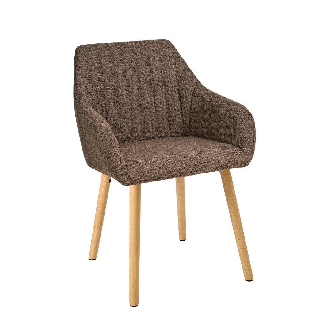 49.5cm H Upholstered Dining Chairs With Wooden Legs