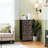 4 Drawer Dresser for Bedroom, Narrow Chest of Drawers, Wooden Top and Study Iron Frame 18"x37.5"-(WxH)