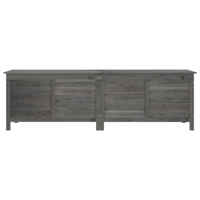 Water Resistant Fir Engineered Wood Deck Box, 78.1" x 19.7" x 22.2", Anthracite