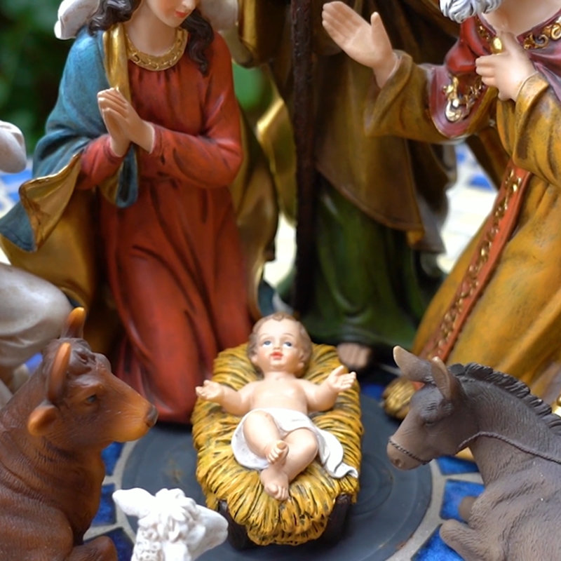 Ensemble de crèche de Noël, H 12 po x l 24 po x P 12 po