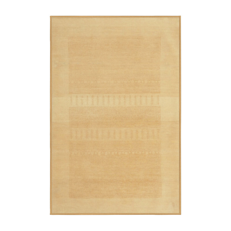Tapis brun/crème contemporaine, Rectangle 5 pi x 7 pi