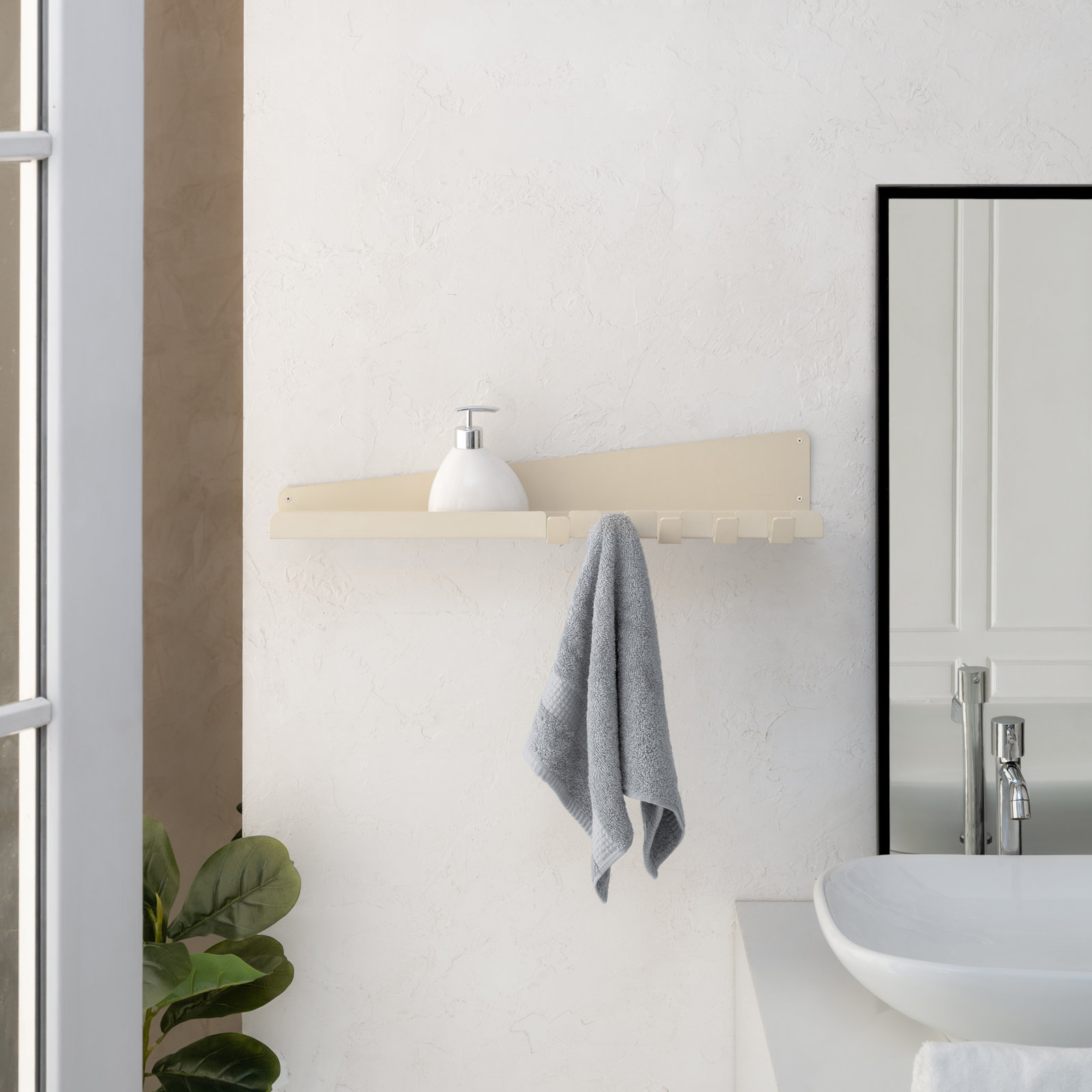Ackworth Iron Wall Mounted Hook, Chalk White