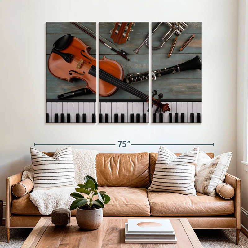 Abarca Various Musical Instruments, 42" H x 65" W
