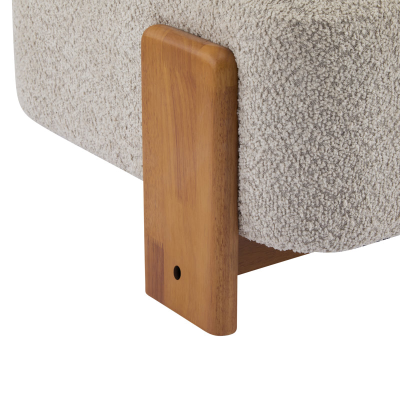 Chaise d'appoint Rheia Mid-Century, Amande