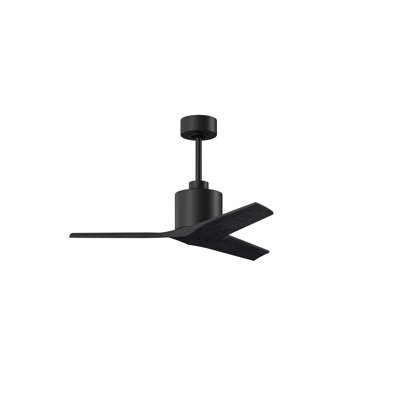 Mollywood - 42" Ceiling Fan - Textured Bronze Finish - Matte Black Blades