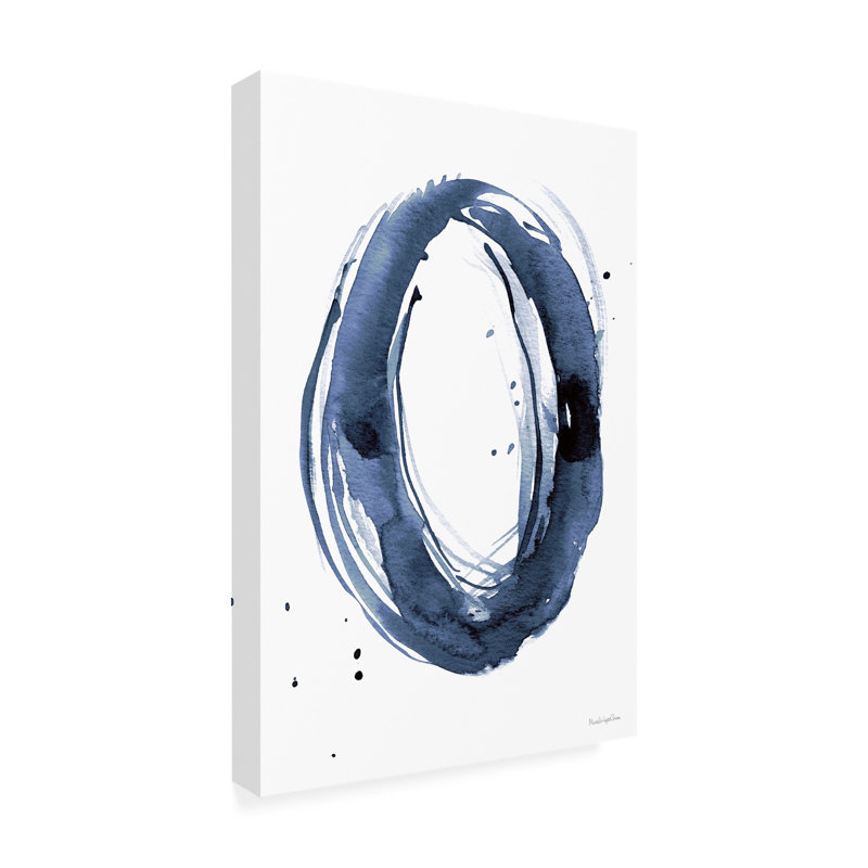 Œuvre d'art sur toile bleu marine bolologique bol3, H 19 po x l 12 po