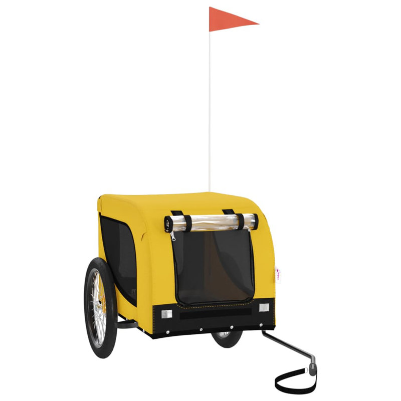 Iban Foldable Pet Bike Trailer, 136 x 69 x 73.5 cm, yellow