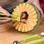 Ensemble de cuillères à melon, formes de coupe-fruits 4 en 1, scooper à melon d'eau et ballerine, outils de sculpture de fruits (vert)