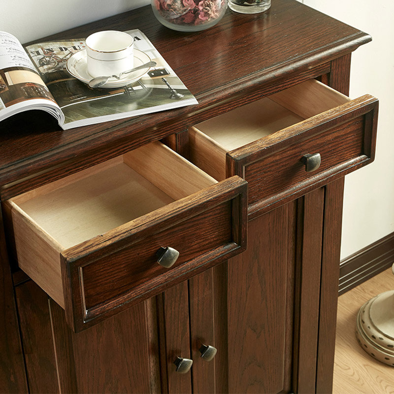 27 Pair Solid Wood Shoe Storage Cabinet