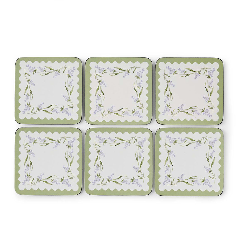 Lavandula Square 6 Piece Coaster Set