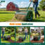 Épandeur de fumier et de compost de 24 po x 16 po avec poignée en T réglable, structure en métal thermolaqué, épandeur de mousse de tourbe de grande capacité pour cour de jardin, plusieurs options de tailles disponibles-129861782