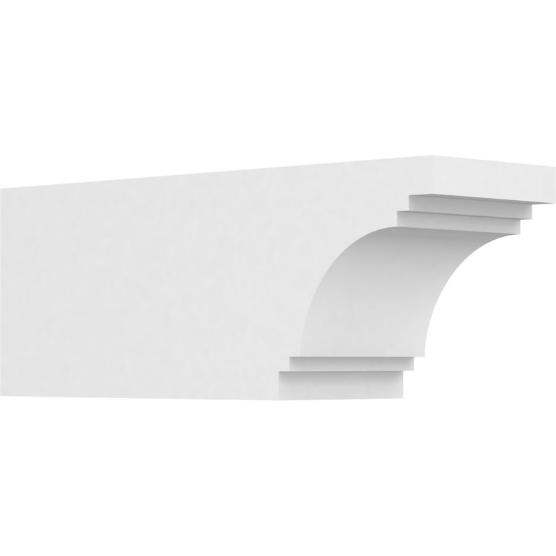 Queue de chevron standard en PVC de qualité architecturale Pescadero, H 6 po x L 5 po x P 16 po