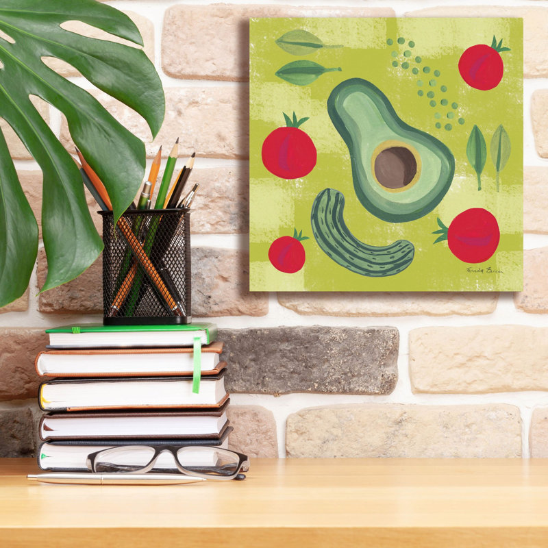 Toile épique Graffiti «Veggie Time 2» par Farida Zaman, 12 po x 12 po, H 12 po x l 12 po
