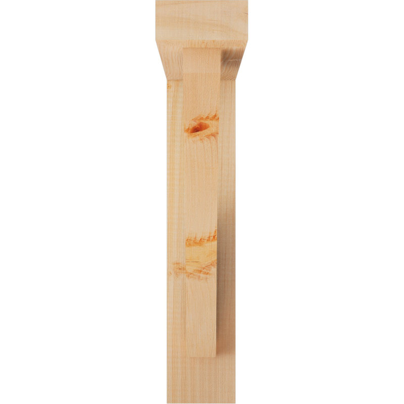 Thorton Block Bracket with Offset Brace, 18 x 18, 3 1/2"W Douglas Fir (Smooth)