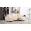 Chaise Sectional Sofa, Corduroy Fabric Corner Couch, -1605565573