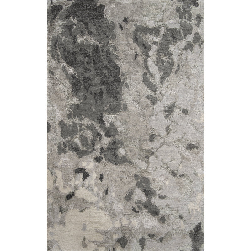 Contemporary Hand Knotted Marble Area Rug, Rectangle 12' x 16'