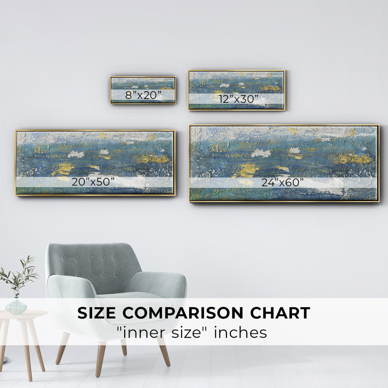 «Sparkling Sea II», toile encadrée, H 8 po x l 20 po