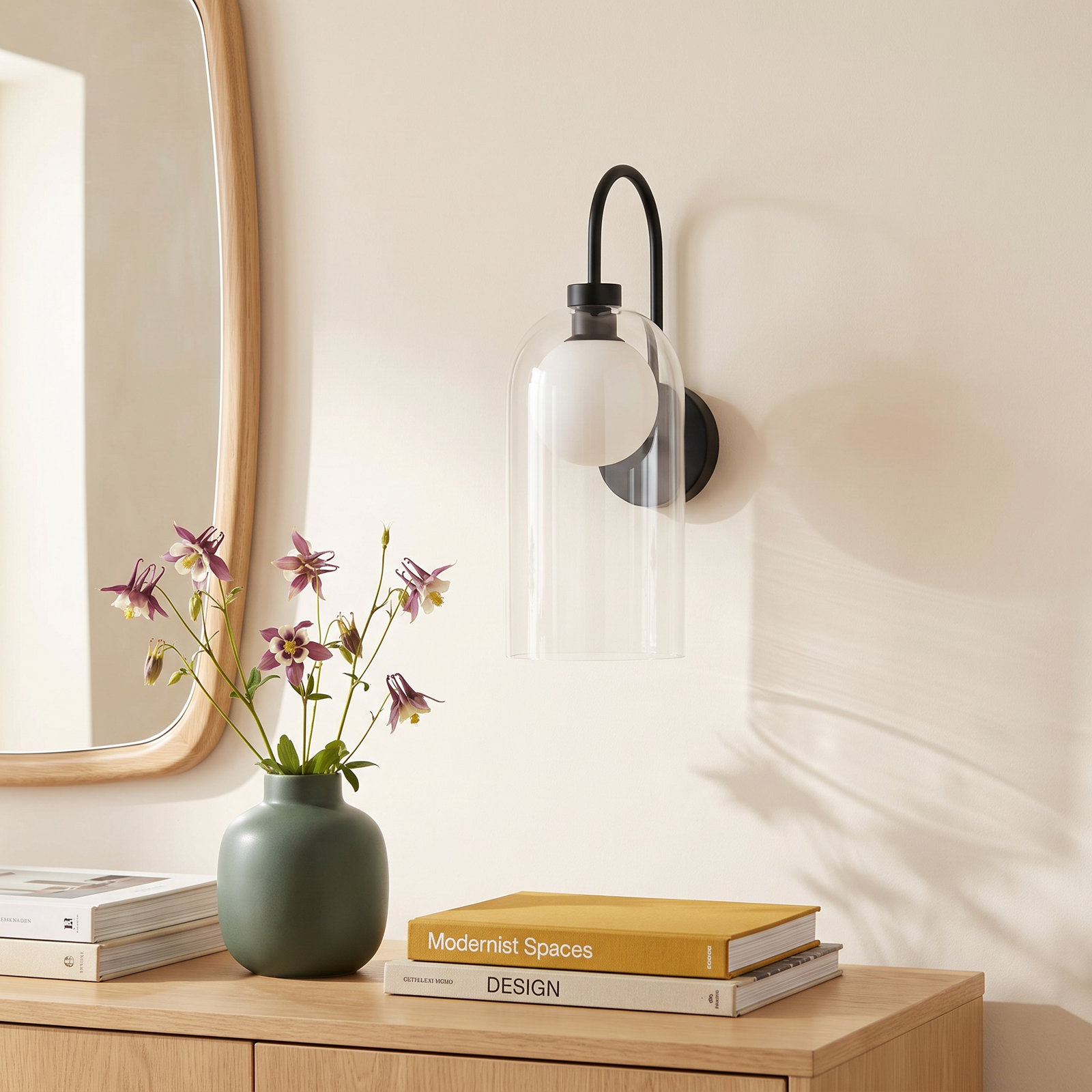 Rihanna Single Light Armed Sconce