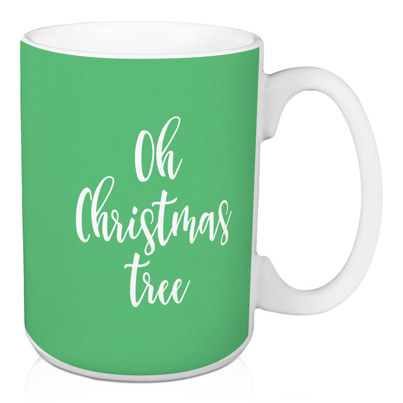 Grande tasse à café arbre de noël oh Hamlett, Vert clair
