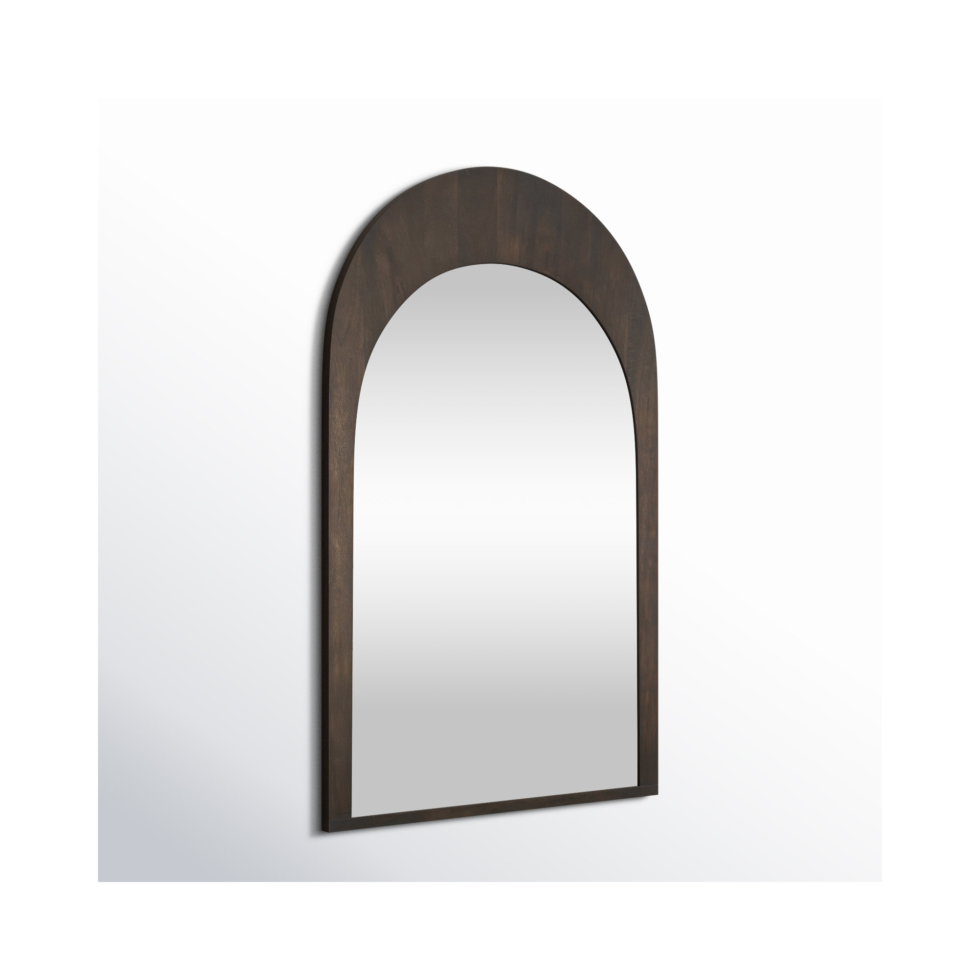 Vixe Solid Wood Mirror, 48" x 30", Dark Brown