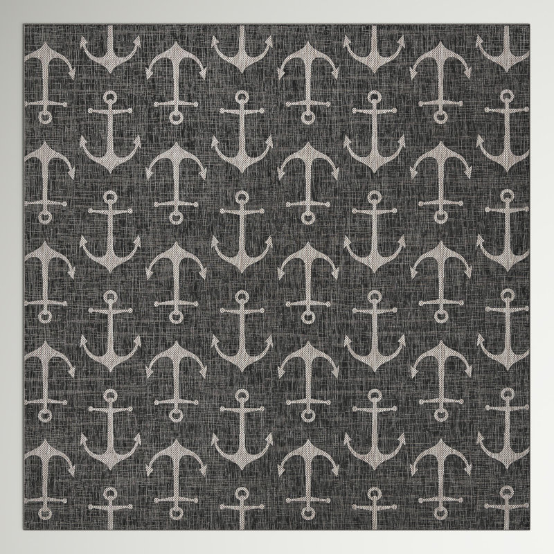 Tapis gris anthracite intérieur / extérieur Glidden, Carré 5 pi 3 po