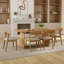 Modern Farmhouse Dining Chair With Upholstered Seat - Solid Oak Wood, Carved Back & Short Arms-120743900