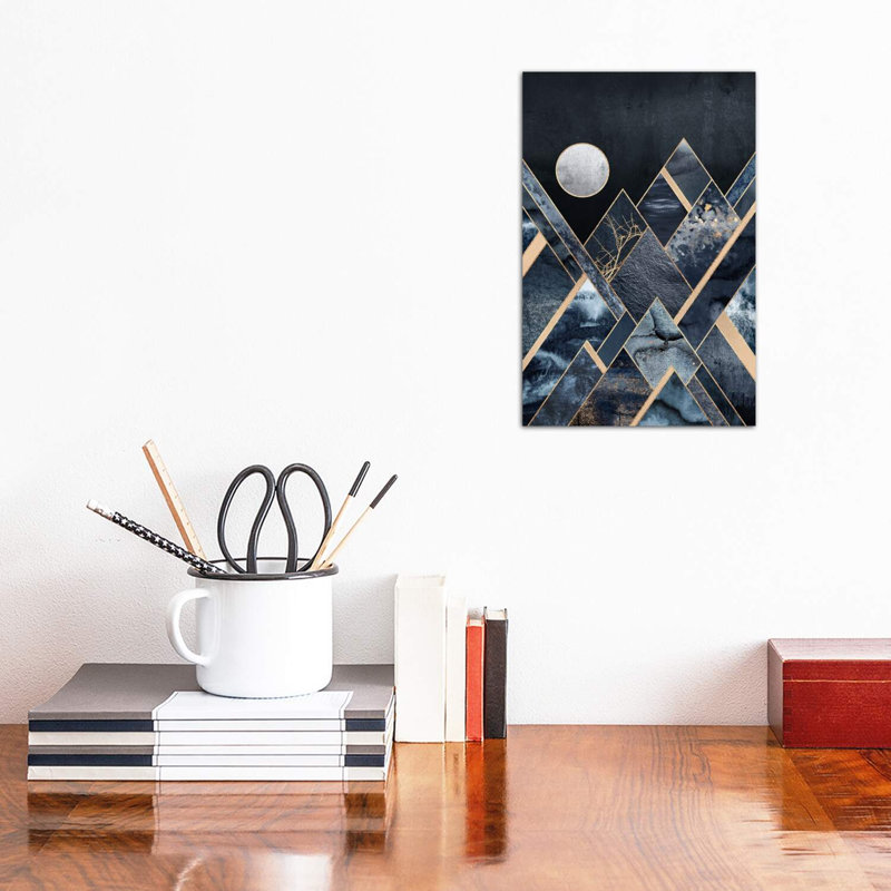 «Stormy Mountains» par Elisabeth Fredriksson - reproduction imprimée, Toile tendue, H 18 po x l 26 po x P 1,5 po