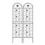 Ensemble de 4 treillis de jardin en métal 86,7 po x 19,7 po antirouille pour plantes grimpantes