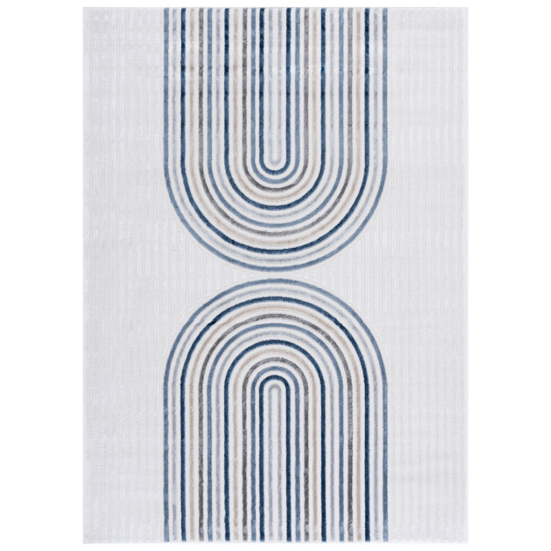 Eustachio 100 Performance Striped Rug, Rectangle 5'5" x 7'7"